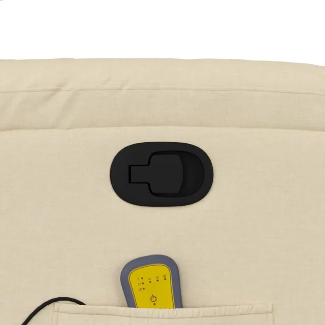 Fauteuil inclinable de massage crème tissu