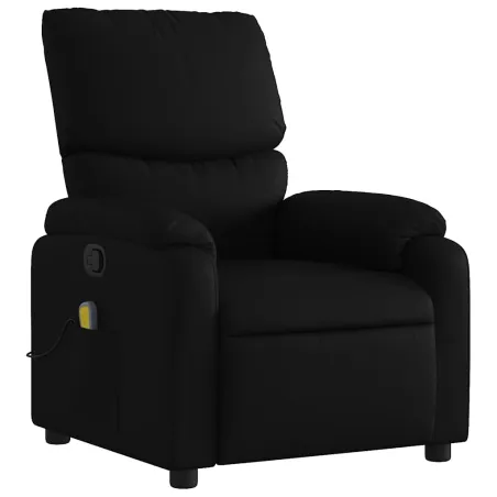 Fauteuil de massage inclinable noir similicuir