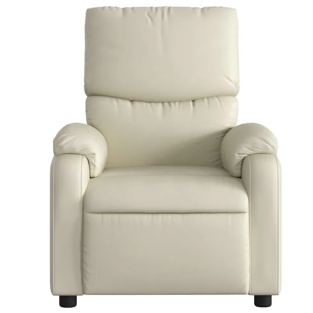 Fauteuil de massage inclinable crème similicuir