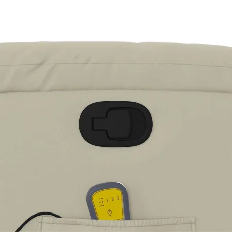 Fauteuil de massage inclinable crème similicuir