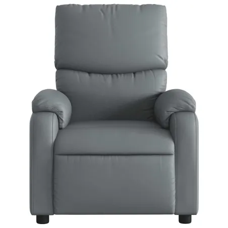 Fauteuil de massage inclinable gris similicuir