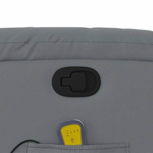 Fauteuil de massage inclinable gris similicuir