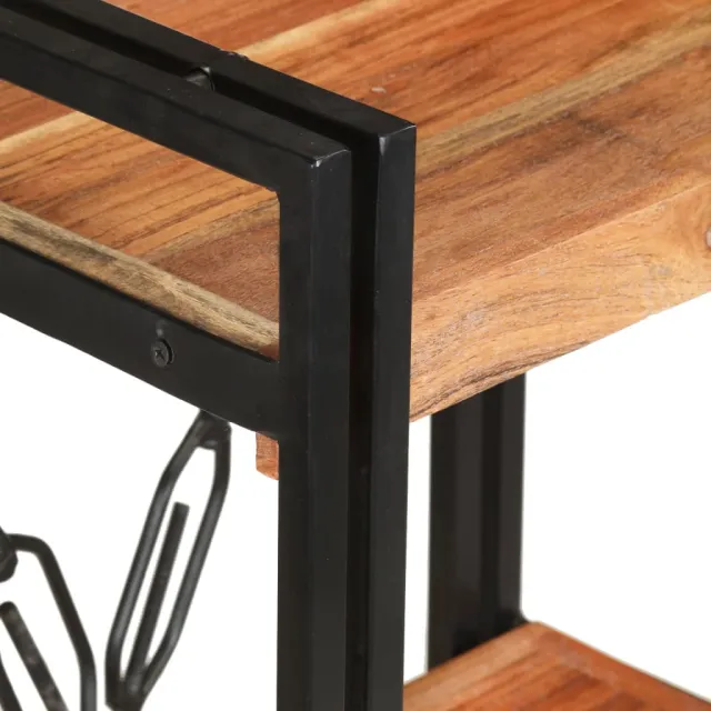 Bibliothèque à 3 niveaux 60x30x80 cm Bois d'acacia massif