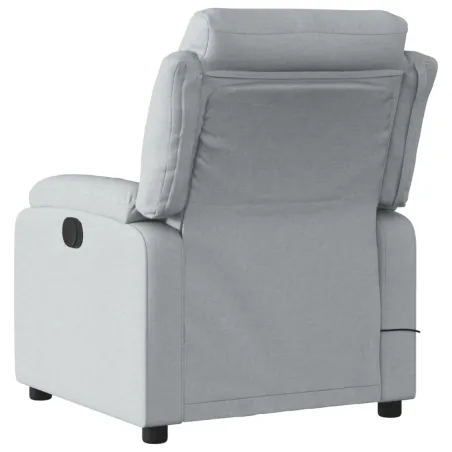 Fauteuil inclinable de massage gris clair tissu