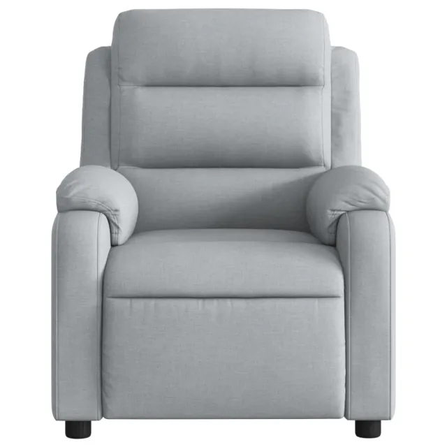 Fauteuil inclinable de massage gris clair tissu
