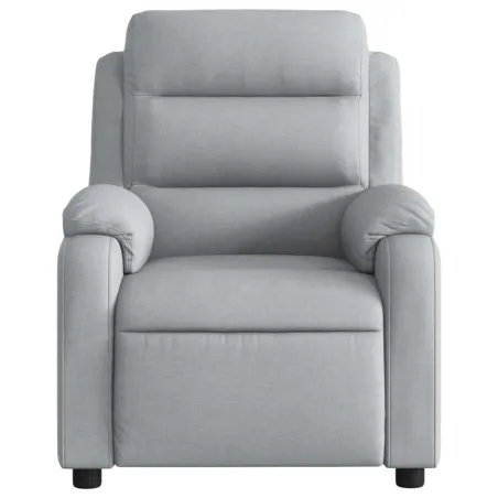 Fauteuil inclinable de massage gris clair tissu