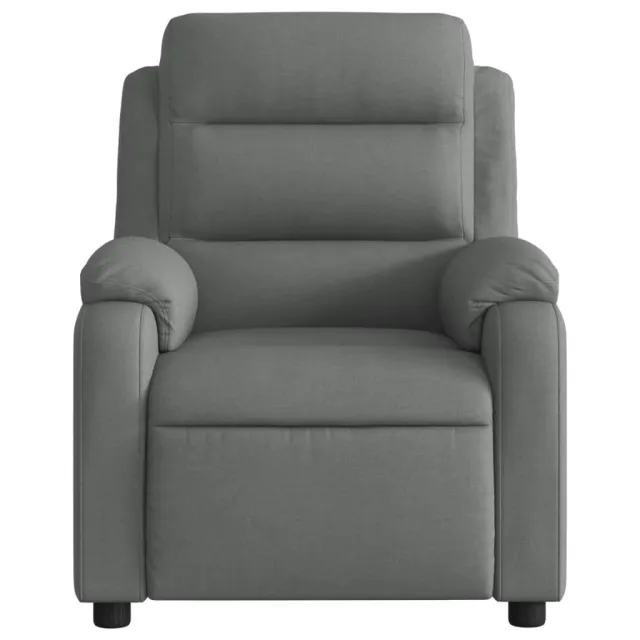 Fauteuil inclinable de massage gris foncé tissu
