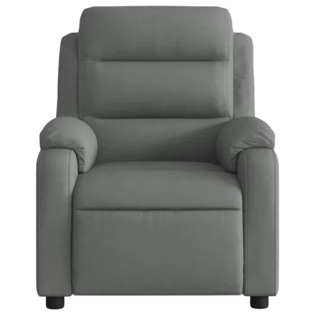 Fauteuil inclinable de massage gris foncé tissu