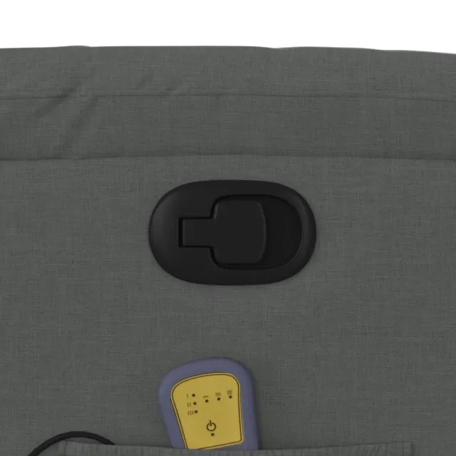 Fauteuil inclinable de massage gris foncé tissu