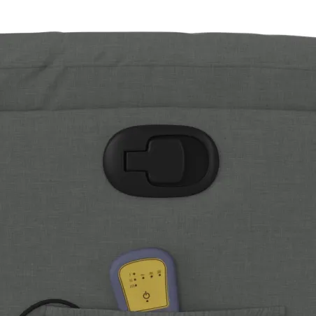 Fauteuil inclinable de massage gris foncé tissu