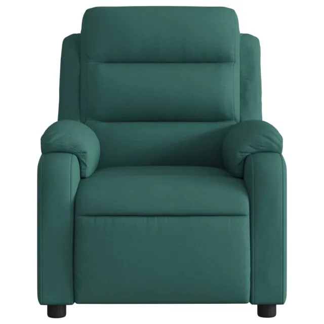 Fauteuil inclinable de massage vert foncé tissu