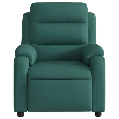 Fauteuil inclinable de massage vert foncé tissu