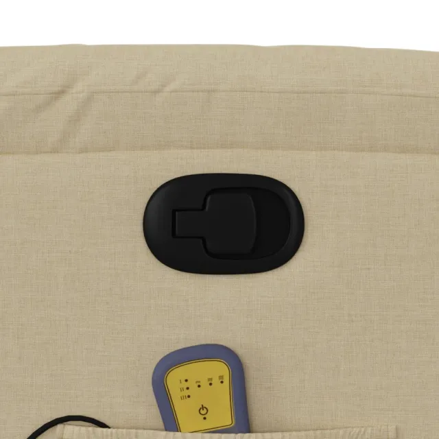 Fauteuil inclinable de massage crème tissu