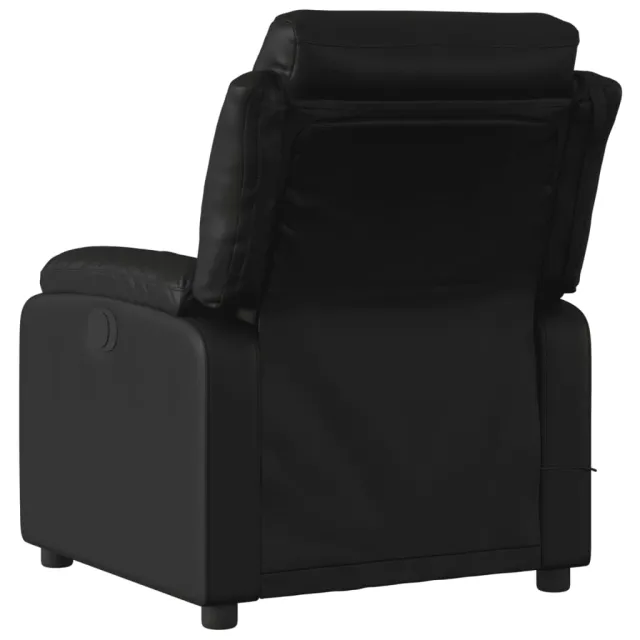Fauteuil de massage inclinable noir similicuir