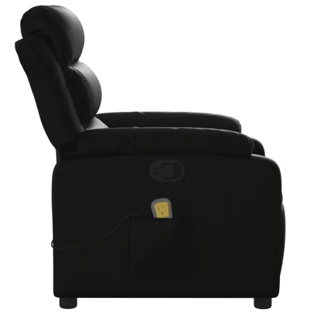 Fauteuil de massage inclinable noir similicuir