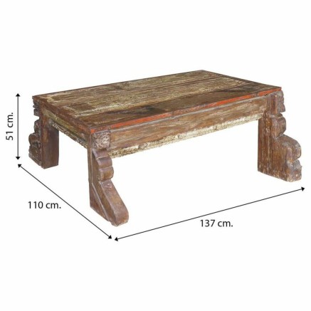 Hoofdtafel Alexandra House Living Gerecycleerd Hout 110 x 51 x 137 cm 2
