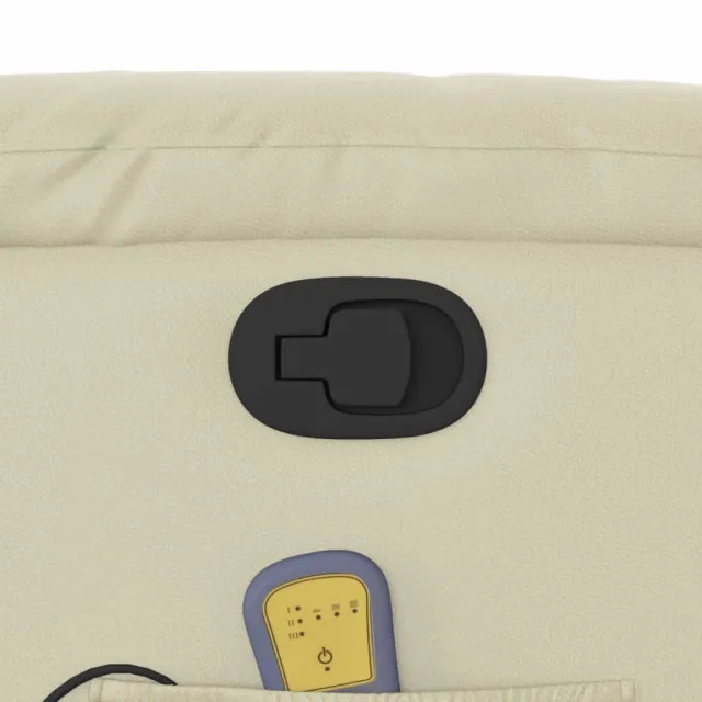 Fauteuil de massage inclinable crème similicuir