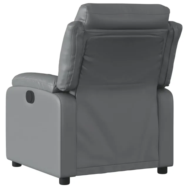 Fauteuil de massage inclinable gris similicuir