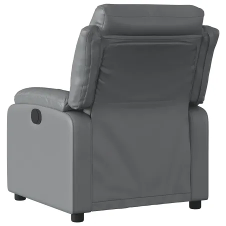 Fauteuil de massage inclinable gris similicuir
