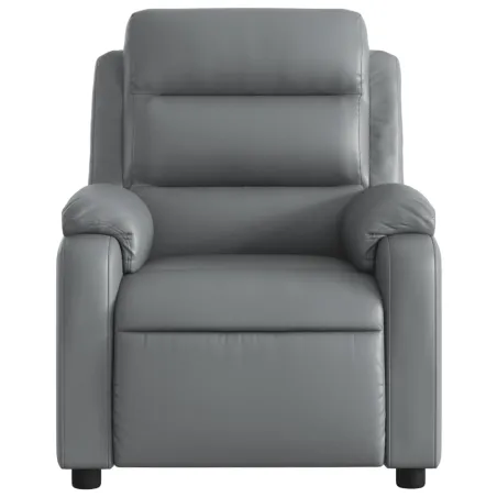 Fauteuil de massage inclinable gris similicuir