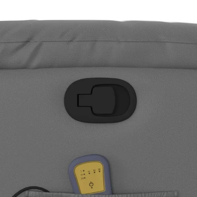 Fauteuil de massage inclinable gris similicuir