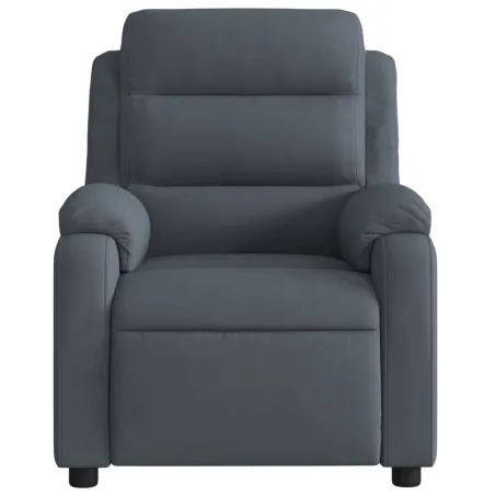 Fauteuil inclinable de massage gris foncé velours