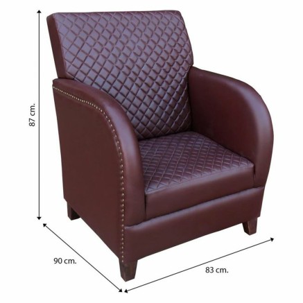 Fauteuil Alexandra House Living 90 x 87 x 83 cm Cuir Synthétique 2