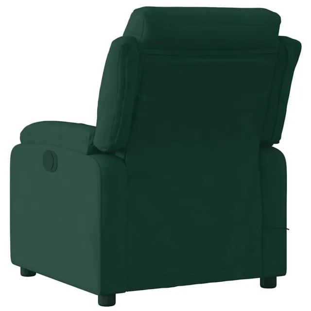 Fauteuil inclinable de massage vert foncé velours