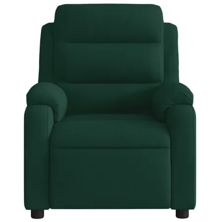 Fauteuil inclinable de massage vert foncé velours