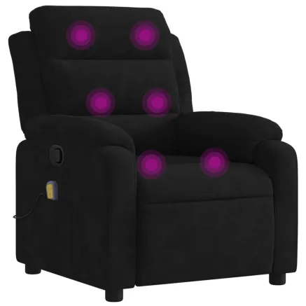 Fauteuil de massage inclinable noir velours 2