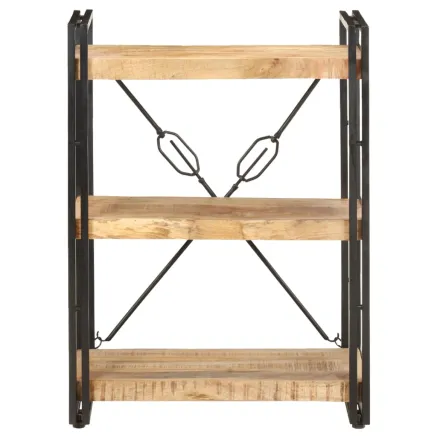 Bibliothèque à 3 niveaux 60x30x80 cm Bois de manguier massif 2