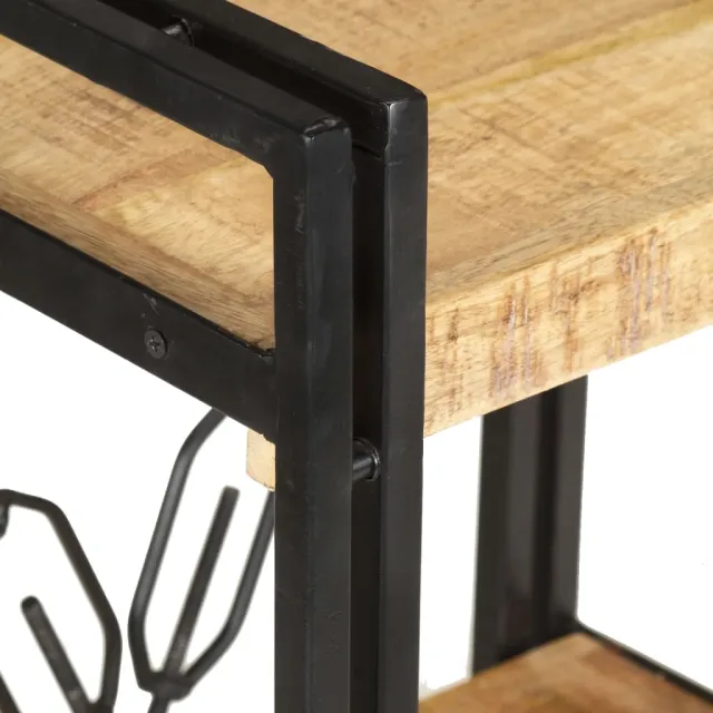 Bibliothèque à 3 niveaux 60x30x80 cm Bois de manguier massif