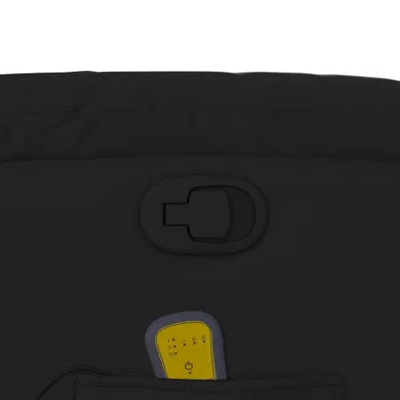 Fauteuil de massage inclinable noir similicuir