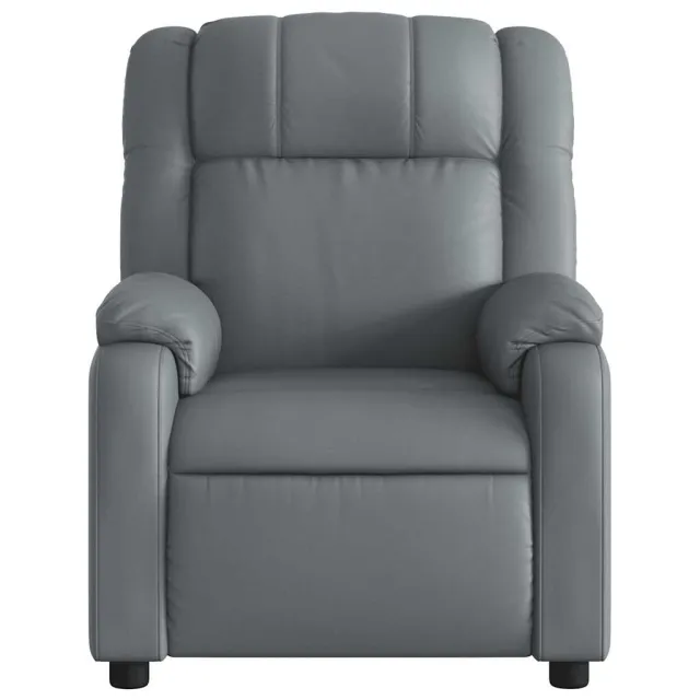 Fauteuil de massage inclinable gris similicuir