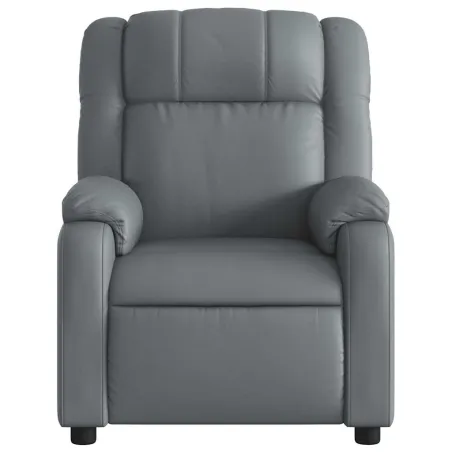 Fauteuil de massage inclinable gris similicuir