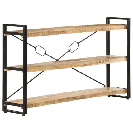 Bibliothèque à 3 niveaux 140x30x80 cm Bois de manguier massif