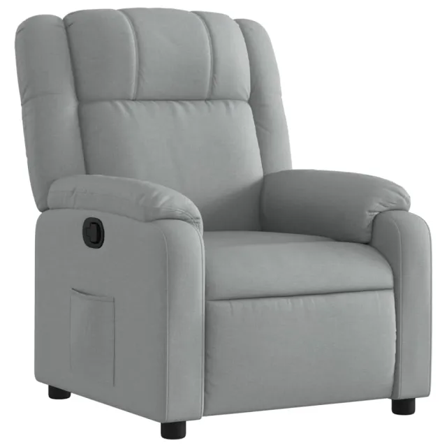Fauteuil inclinable gris clair tissu