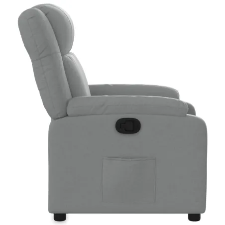Fauteuil inclinable gris clair tissu