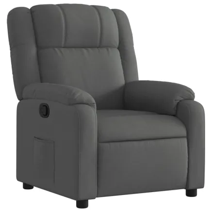 Fauteuil inclinable gris foncé tissu 2