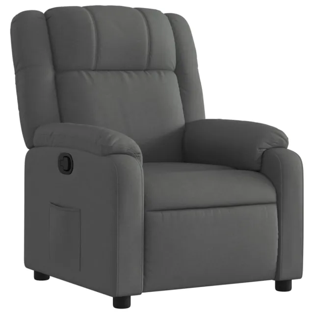 Fauteuil inclinable gris foncé tissu