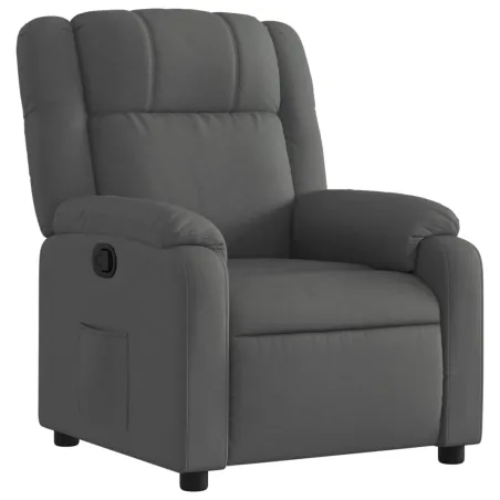 Fauteuil inclinable gris foncé tissu