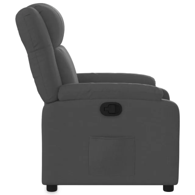 Fauteuil inclinable gris foncé tissu
