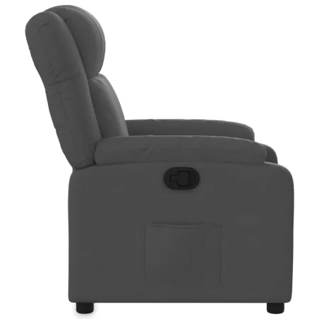 Fauteuil inclinable gris foncé tissu