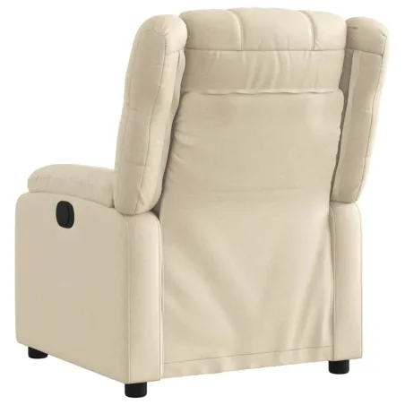 Fauteuil inclinable crème tissu