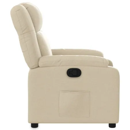 Fauteuil inclinable crème tissu