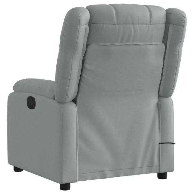 Fauteuil inclinable de massage gris clair tissu