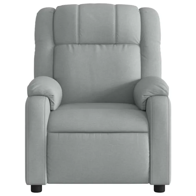 Fauteuil inclinable de massage gris clair tissu