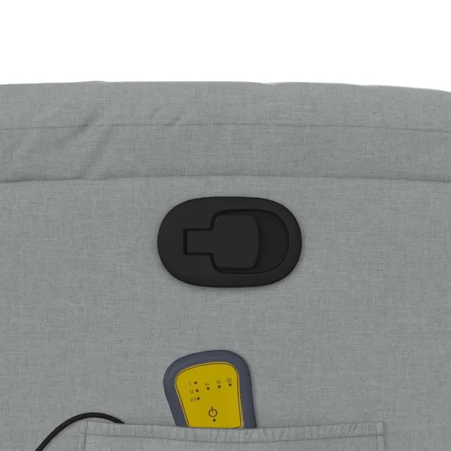 Fauteuil inclinable de massage gris clair tissu