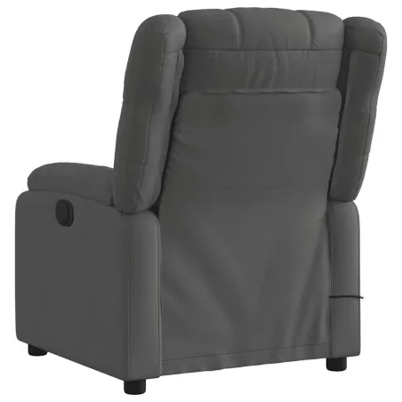 Fauteuil inclinable de massage gris foncé tissu