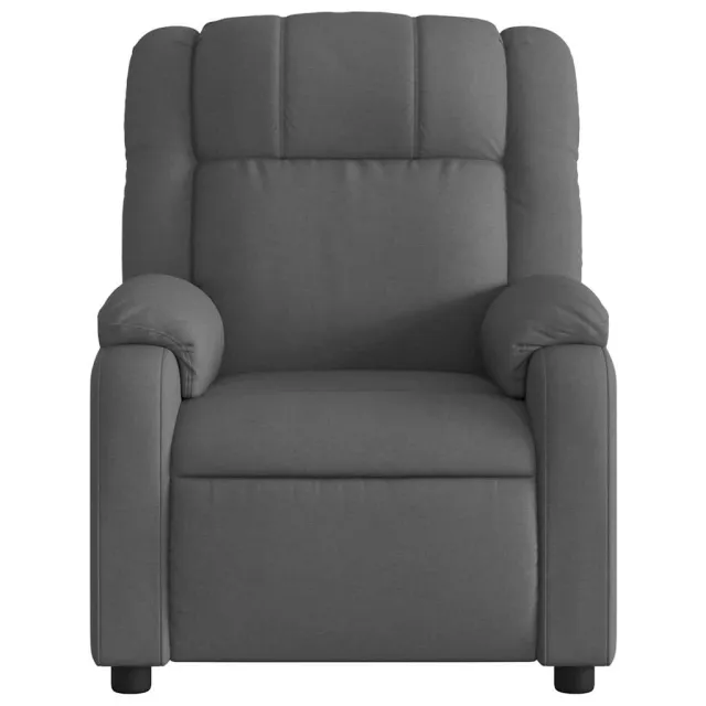 Fauteuil inclinable de massage gris foncé tissu